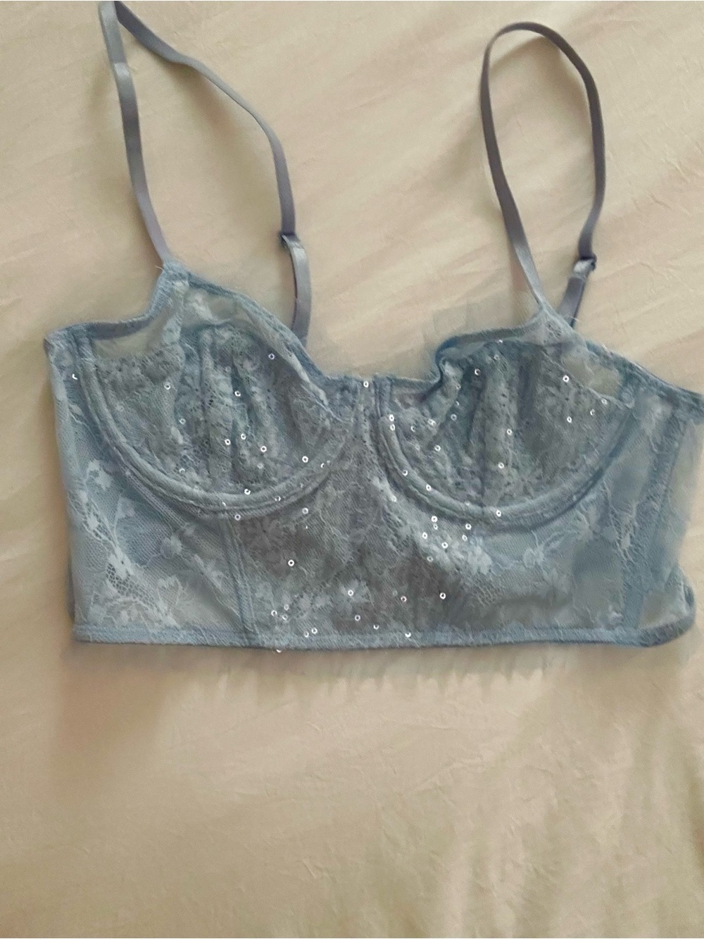 Wild fable Light Blue Lace Sequin Bralette